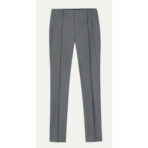 Lafayette 148 Gramercy Pintuck Acclaimed Stretch Pants Shale Womens Size 14 - Picture 3 of 9